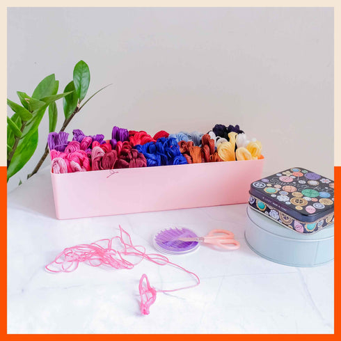 Stomo Dori Multi-Purpose Stackable Drawer Organizer For Home | Peach - Set of 4